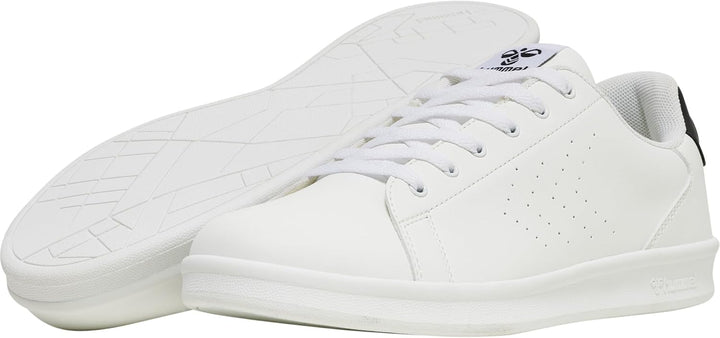 hummel Herren Busan Court Sneaker Turnschuhe 38 EU White Black, 38 EU White Black