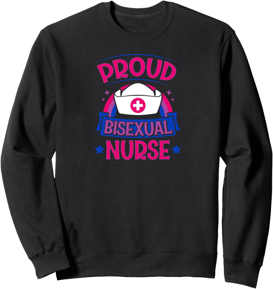 Proud Bisexual Nurse Bi Pride Registered Nurse Appreciation Sweatshirt