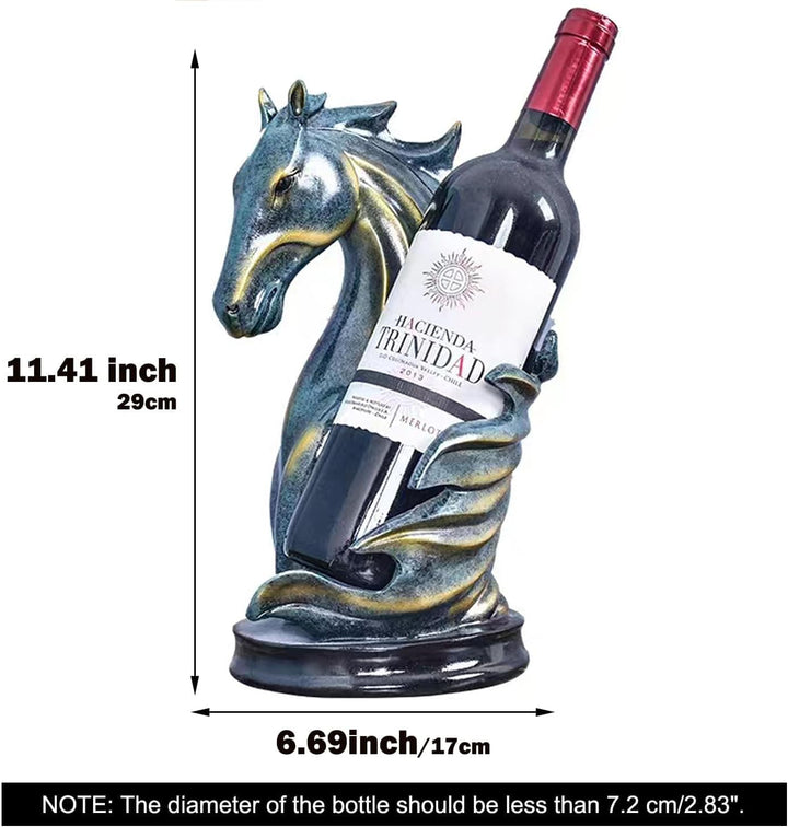 LL-COEUR Pferd Weinflaschenhalter Dekoration Weinregal Kreative Weinständer Handwerk Wein-Rahmen Wei