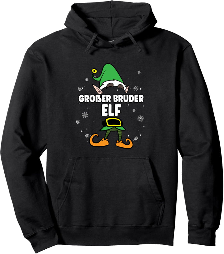 Grosser Bruder Elf Partnerlook Weihnachten Pullover Hoodie