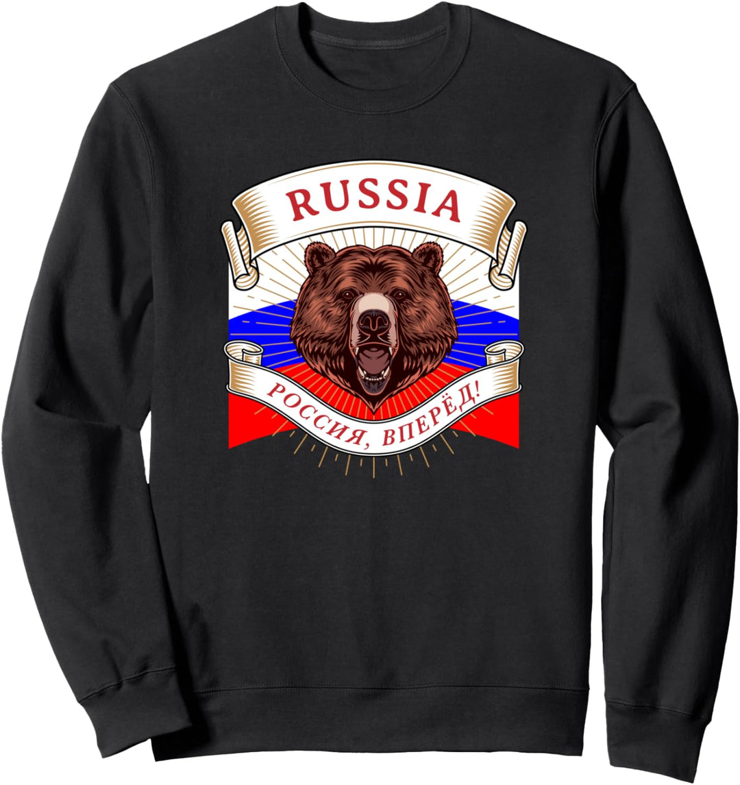 Russischer Bär und Flagge – Russland. Sweatshirt