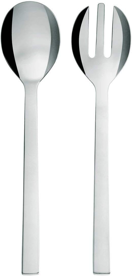 Alessi "Santiago" Salatbesteck, Edelstahl, 8 x 29.5 x 5 cm, Edelstahl