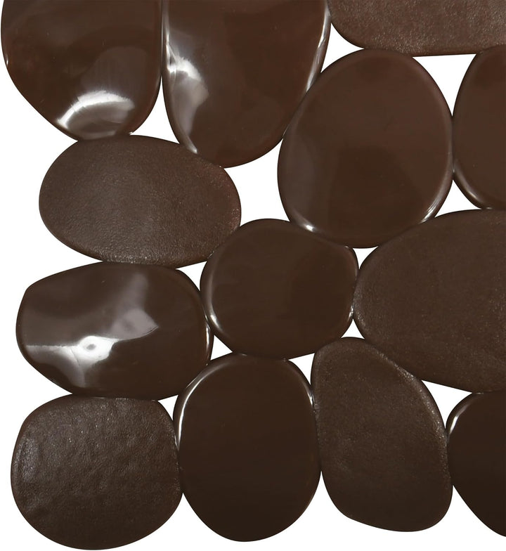 MSV Duschmatte Badematte Duscheinlage antibakteriell rutschfest mit Saugnäpfen - Braun - ca. 53 x 53