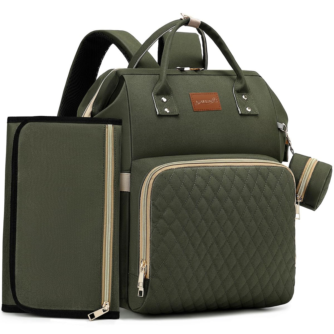Wickelrucksack Gross - Baby Wickeltasche Rucksack Wasserdicht & Leicht mit Wickelunterlage, Schnulle