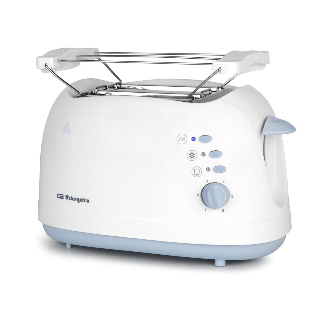 Orbegozo TO 3010 - Toaster für zwei Scheiben, Auftaufunktion, Schnellstopp, isoliertes Gehäuse, sech
