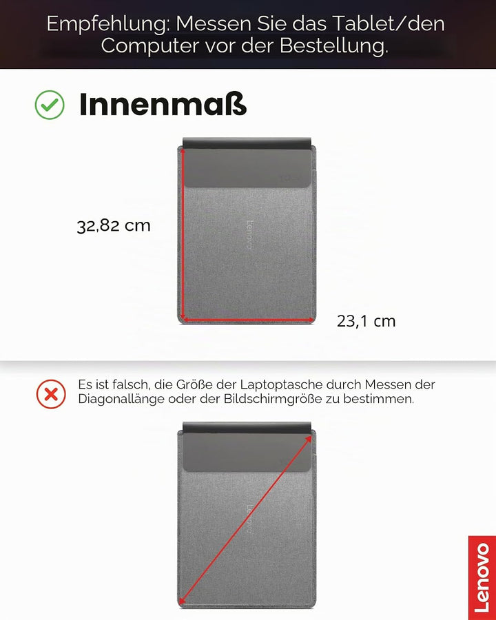 Lenovo Yoga Laptophülle|16 Zoll|Magnetverschluss|schlank & leicht, aus recycelten Materialien|Separa