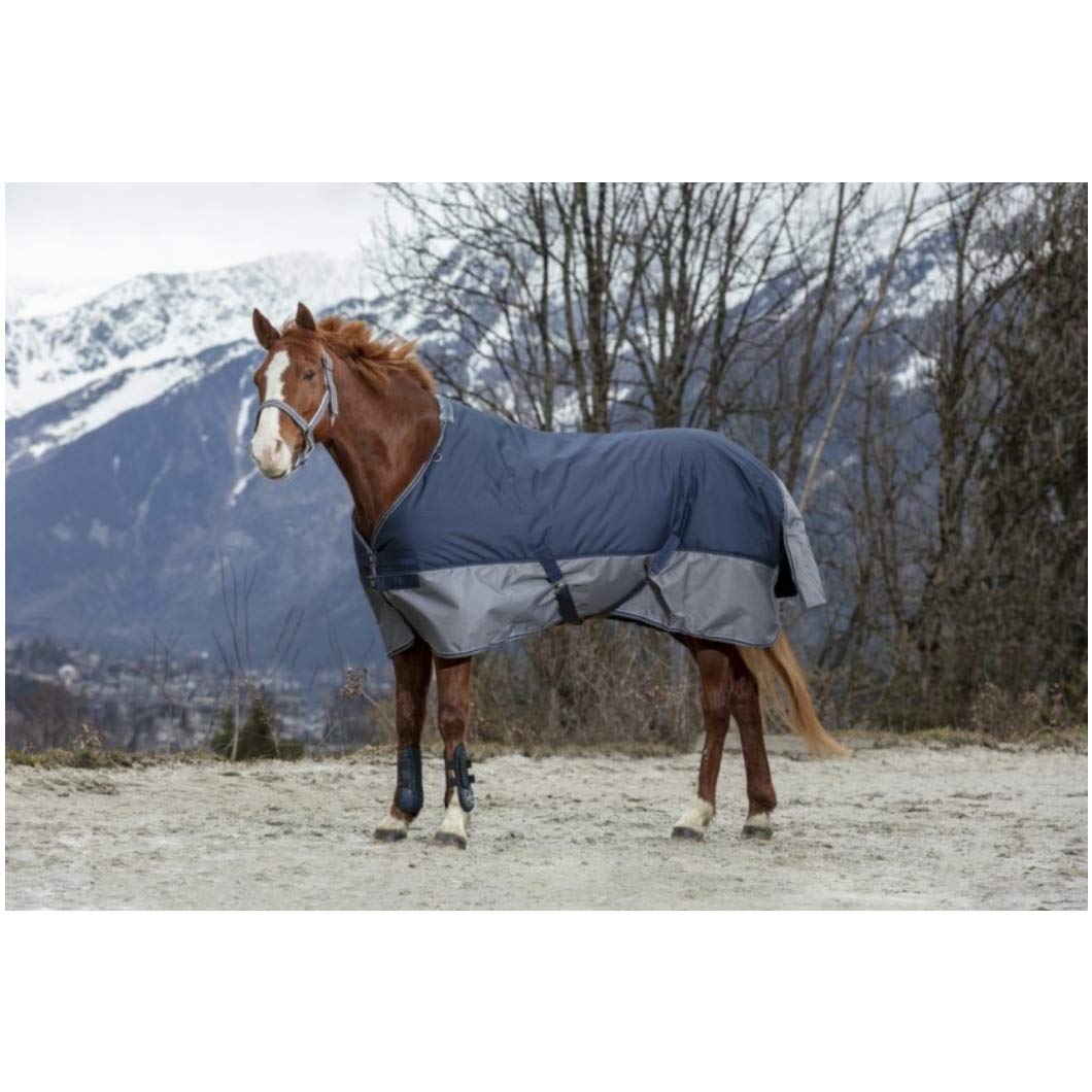 Equit'M Unisex Turnout Teppich Tyrex 600 D, 130 cm 4 ft/9-Inch/145 cm marineblau/grau, 4 ft/9-Inch/1