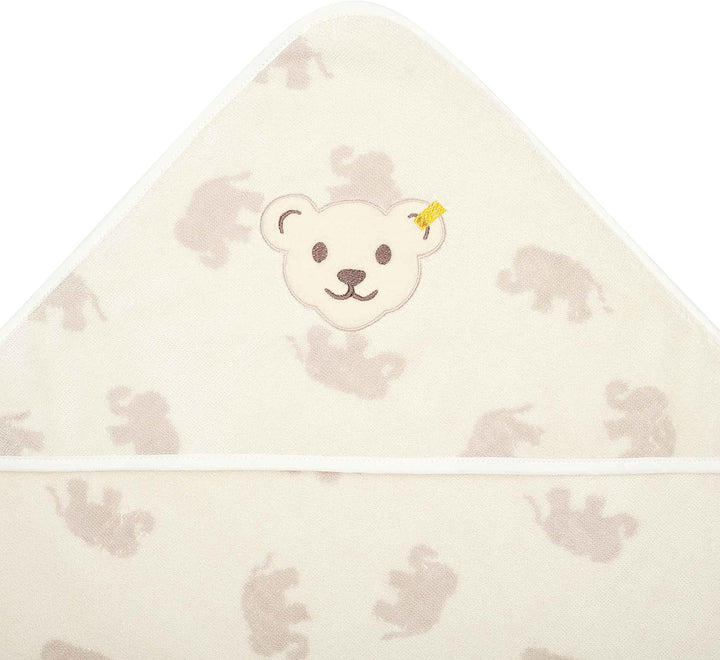 Steiff Unisex Kids Mini Basic Badetuch Mit Kapuze, Cloud Dancer