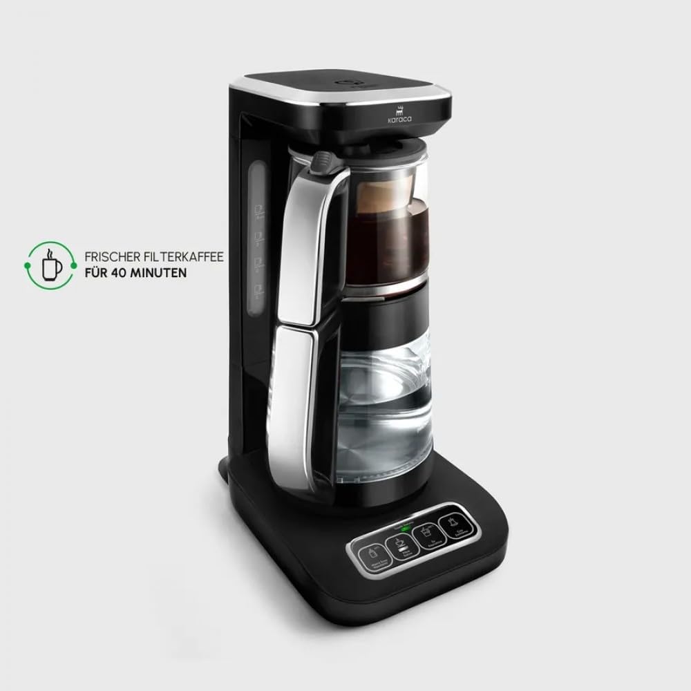 Karaca Caysever Robotea Pro 4 in 1 sprechende automatische Glas-Tee- und Filterkaffee Brühmaschine 2