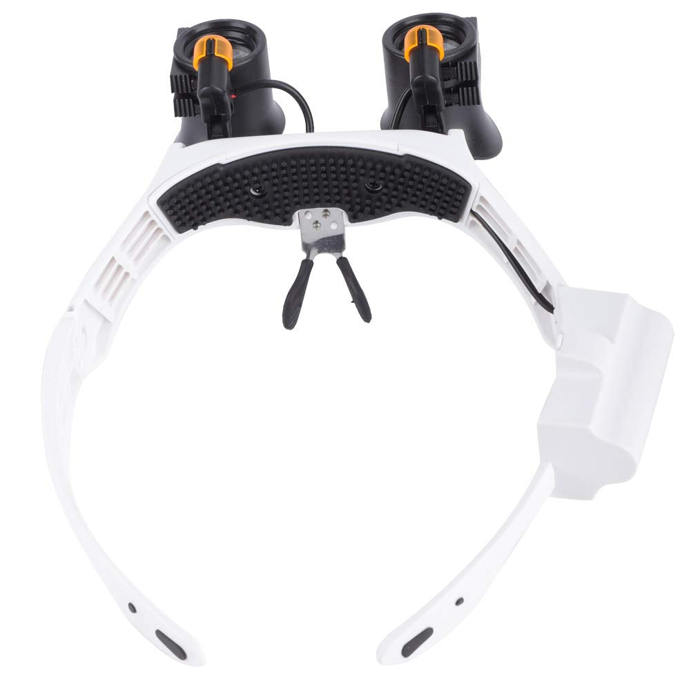 Fernglas-Lupe, Kopflupe Optische Linse, Kunststoff-LED-Lampe, 21 Kombinations-Stirnband-Lupe, Lupe m
