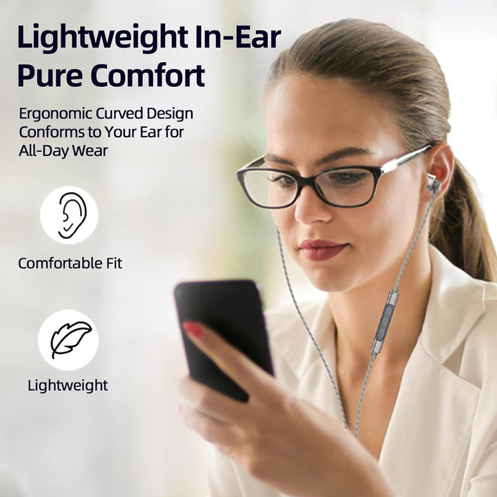 SoundMAGIC E80D Typ-C Ohrhörer mit Mikro, High-Res-DAC, Hi-Fi, Dunkelsilber | Glasklare Anrufe, High