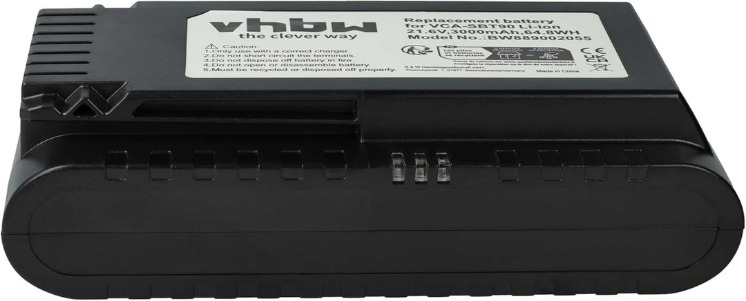 vhbw Akku kompatibel mit Samsung VS20T7536T5/EN, VS20T7538T5/SH, VS20T7562R5/EG Staubsauger Schwarz
