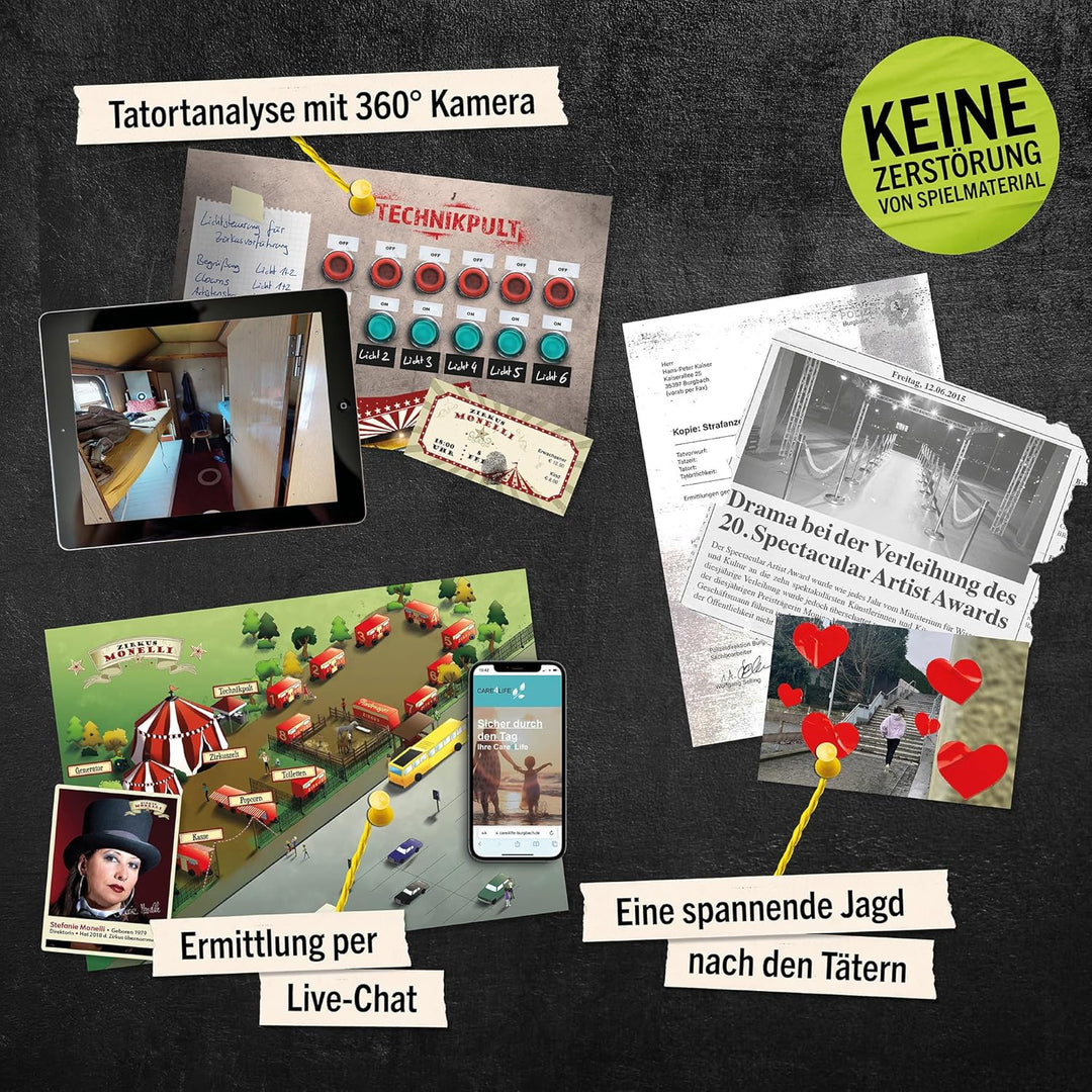Hidden Games Tatort - EIN Drahtseilakt | Krimispiel | Ermittlerspiel für zu Hause | Detektivspiel |