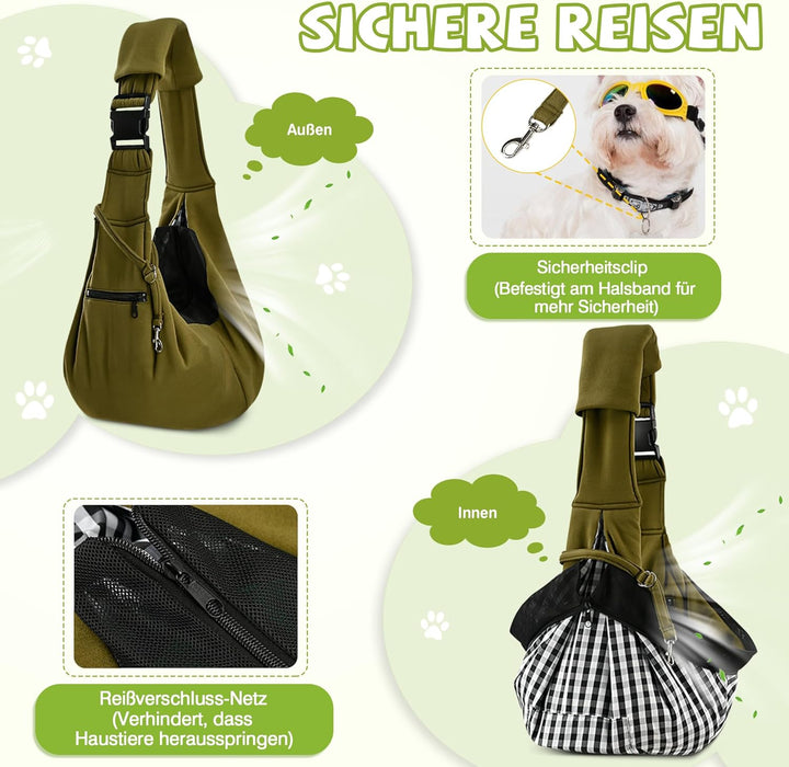 ALLSOPETS Hundetragetasche Atmungsaktive Bequeme Haustier Tragetasche für Kleine Hunde Katzen Sicher