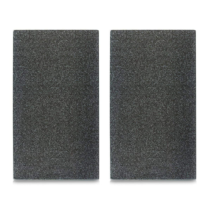 Zeller 26255 Herdabdeck-/Schneideplatten Granit, 2-er Set, Glas, anthrazit 52 x 30 x 0.8 cm ca. 30x5