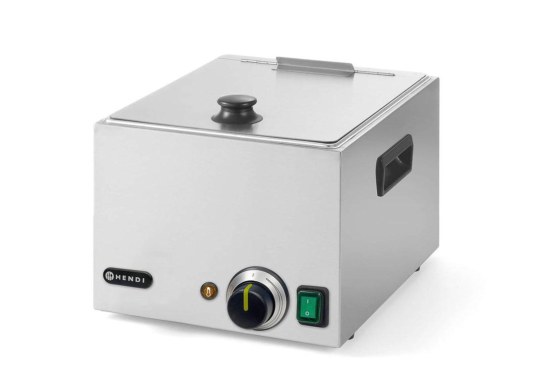 HENDI Würstchenwärmer, Elektrisch, Inhalt 10L, Regelbar bis 85°C, Praktischen Tragegriffen, 230V, 10