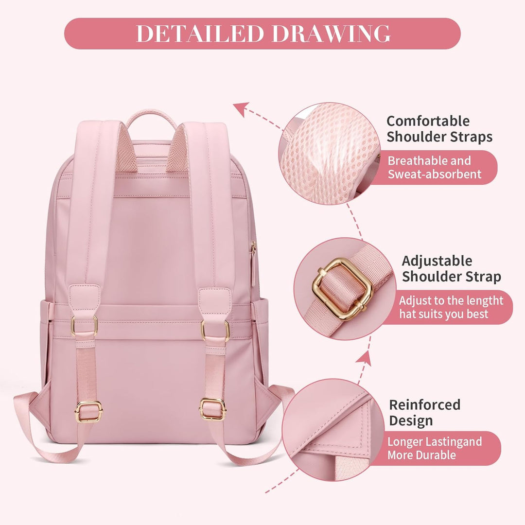 GOLF SUPAGS Laptop Rucksack für Damen Casual Daypack für Arbeit Reisen College Schulrucksack Handtas