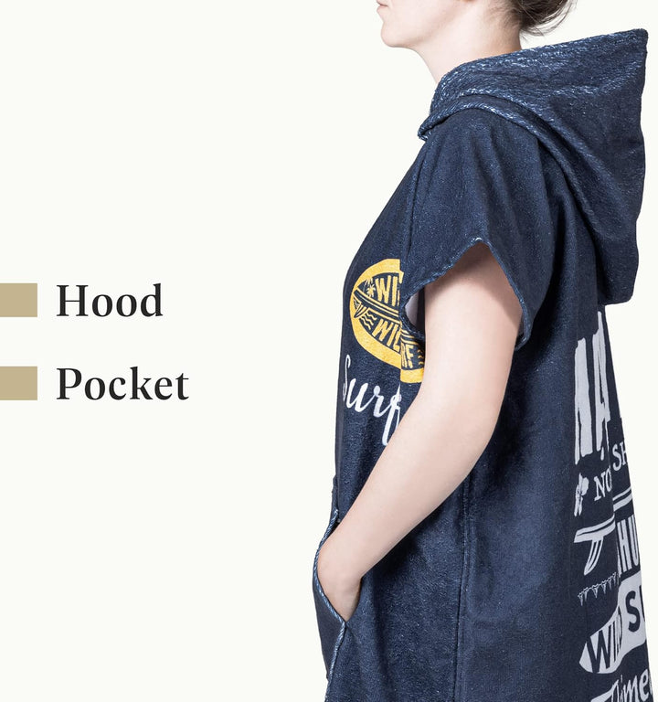 HOMELEVEL Badeponcho für Kinder und Teenager - Poncho Handtuch für Strand Schwimmbad - Surfponcho mi