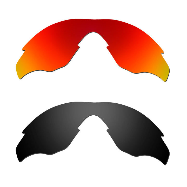 HKUCO Plus Mens Replacement Lenses For Oakley M2 Red/Black Sunglasses
