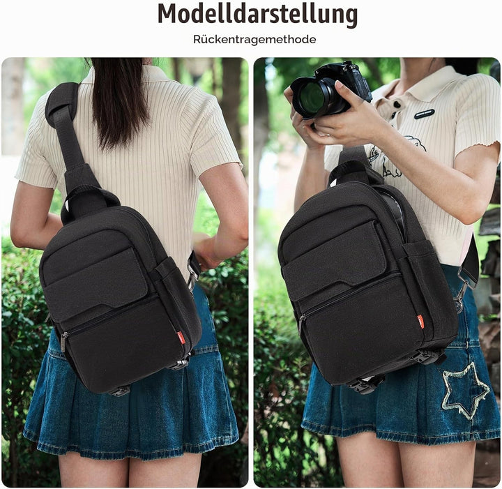 Cwatcun Kameratasche,Wasserdicht Kamerataschen Grosse Umhängetasche, Kamera Tasche für Spiegelreflex