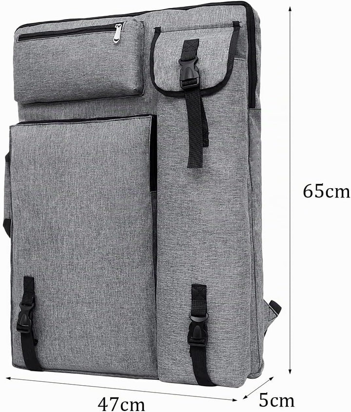 Rucksack A3 Zeichenbrett Gross Tragetasche mit Schultergurt Transporttasche Multifunktional Tasche Z