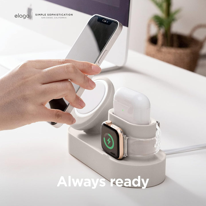 elago MS2 Ladestation Kompatibel mit MagSafe Ladegerät, Kompatibel mit iPhone 16/15/14/13/12, Kompat