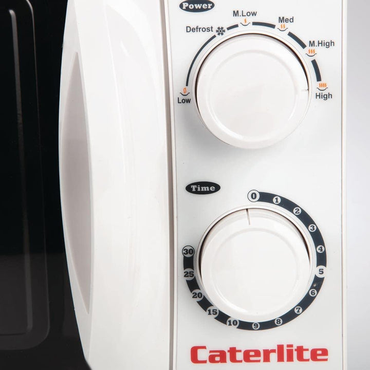 Caterlite Kompakter Mikrowellenherd, 700 W, Stahl, 6 Leistungsstufen