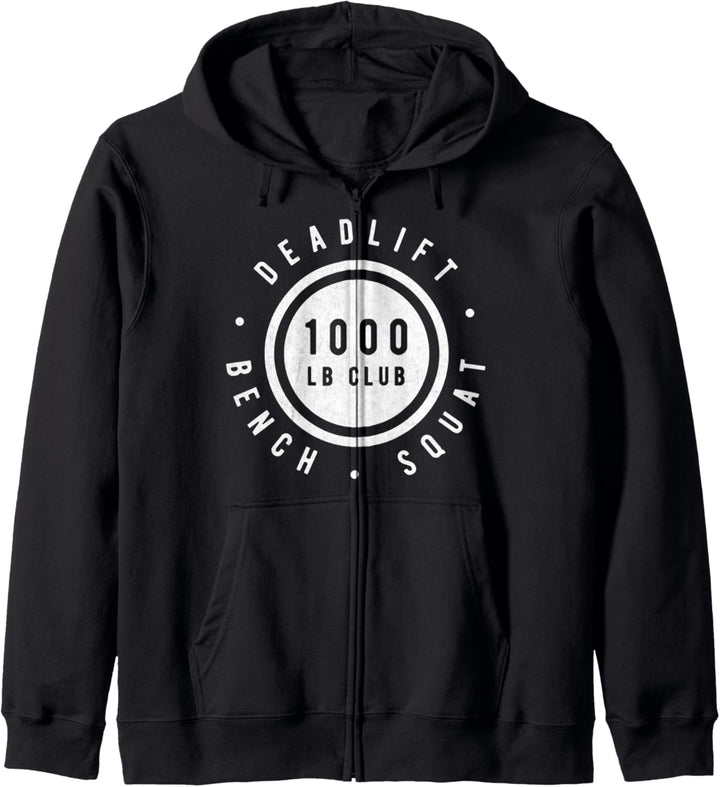 Elite Strength 1000 Club Deadlift Bench Squat Achievement Kapuzenjacke