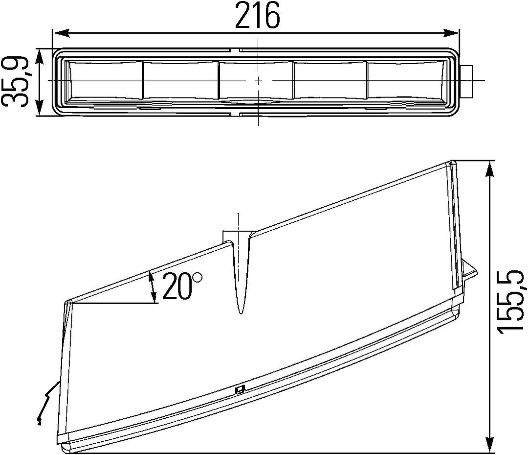 HELLA - LED-Tagfahrleuchtensatz - LEDayLine - 12V - Einbau - Lichtscheibenfarbe: glasklar - Kabel: 4