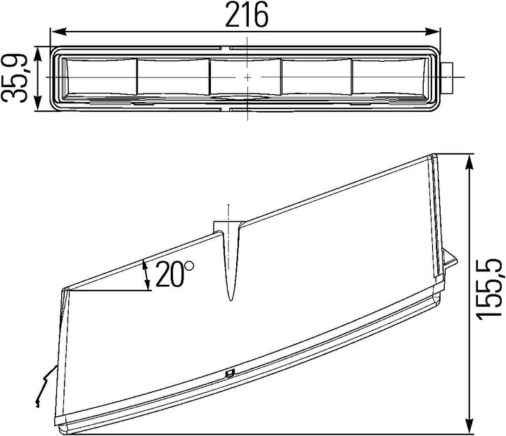 HELLA - LED-Tagfahrleuchtensatz - LEDayLine - 12V - Einbau - Lichtscheibenfarbe: glasklar - Kabel: 4