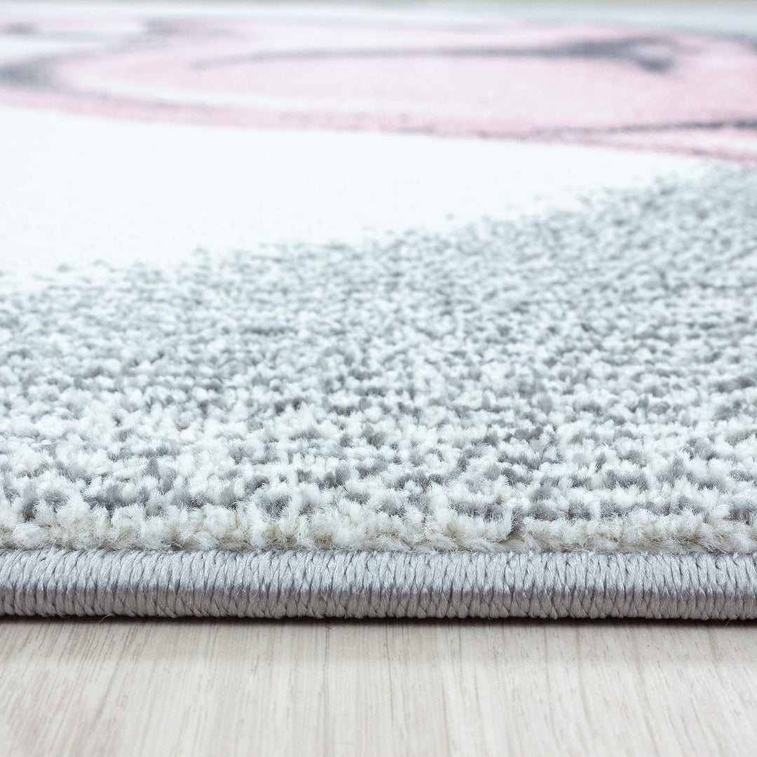 Kinderteppich Rehkitz Muster Mädchen Teppich Weich &Soft Teppich Kinderzimmer Babyzimmer Jugendzimme