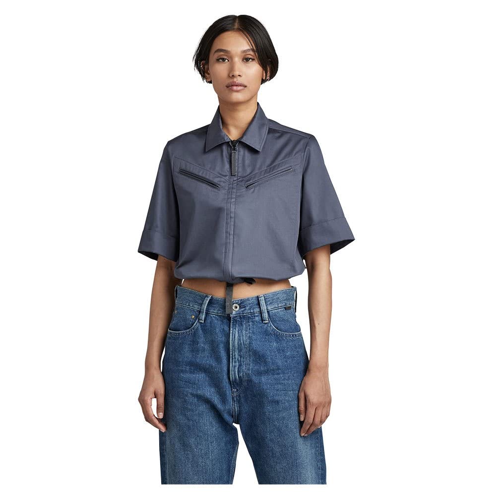 G-Star Damen Flight Top Shirts L Blau (Fantem Blue D22154-d197-863), L Blau (Fantem Blue D22154-d197