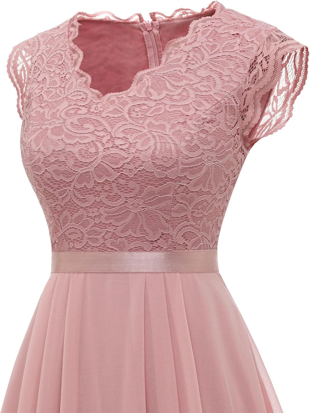 Dressystar Damen Ballkleid Maxi Lang Abendkleider Elegant für Hochzeit Spitzen Cocktailkeid XXL Kurz