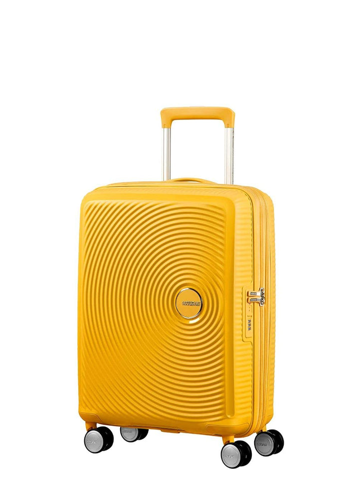 American Tourister Soundbox - Spinner S Erweiterbar Handgepäck, 55 cm, 41 L, Gelb (Golden Yellow) Ge