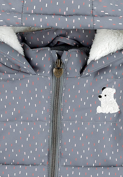 Sterntaler Baby Mädchen Baby Jacke Outdoor Babyjacke Eisbär Elia 68 Rauchgrau, 68 Rauchgrau