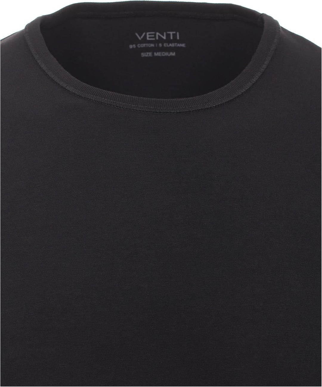 Venti Herren T-Shirt Halbarm Doppelpack 012500 Pflegeleicht, Schwarz