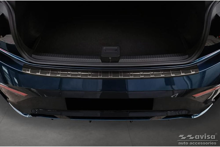 Avisa Schwarz Edelstahl Heckstossstangenschutz kompatibel mit Cupra Born 2021- 'Ribs'