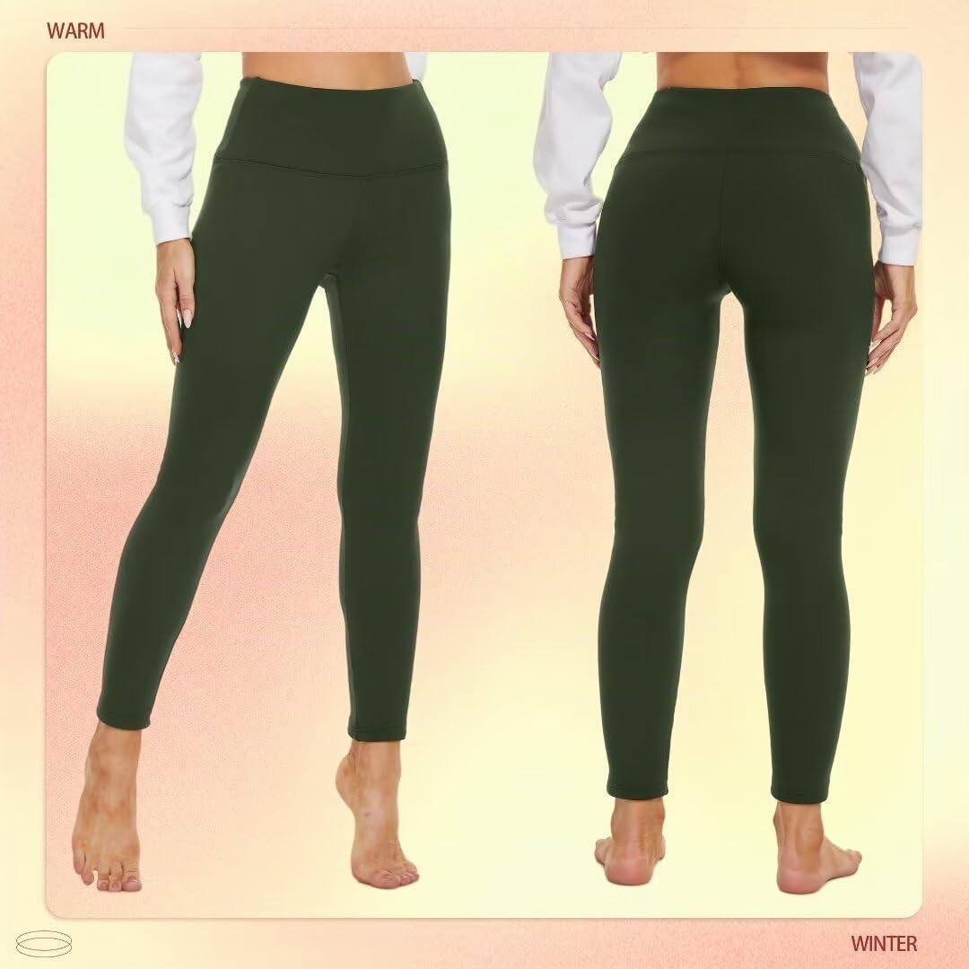 Thermo Leggings Damen Gefüttert Thermoleggings Verdickte Plüsch Thermohose Fleece Leggins Warme im W