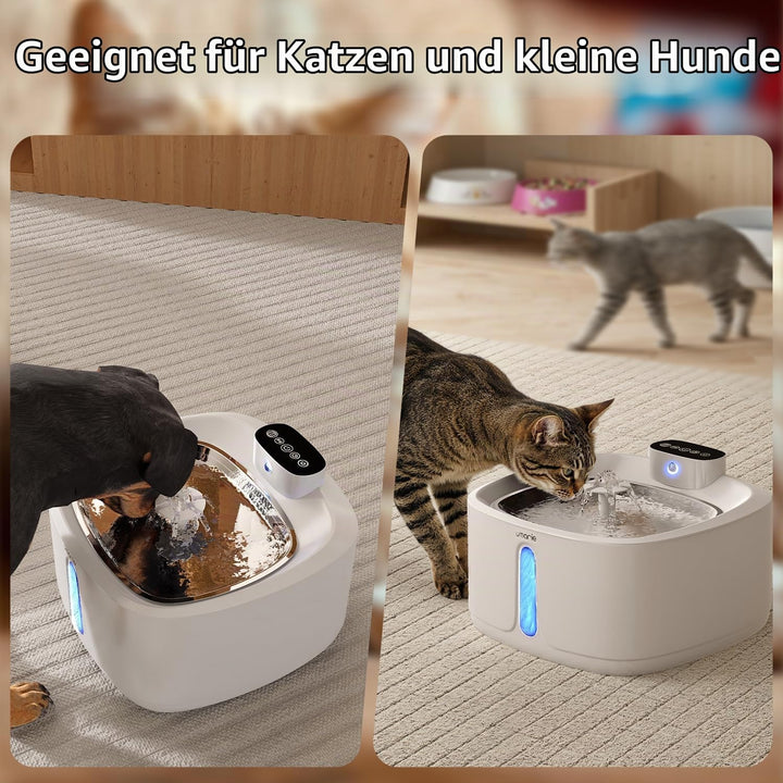 Katzenbrunnen Kabellos mit Bewegungsmelder- 7 Filter + 3 Schaumstofffilter - 3,2L Leiser Trinkbrunne