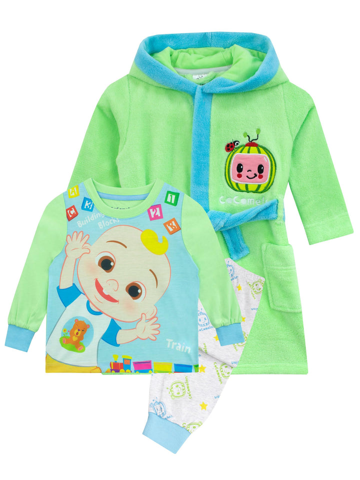 CoComelon Bademantel und Pyjama Set | JJ Pyjama für Jungen | Jungen Fleece-Bademantel | 86-116 110 M