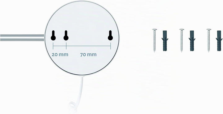 Libaro Kosmetikspiegel XXL Tokio LED Vergrösserungsspiegel Wandmontage Dimmerfunktion Auto-Off Batte