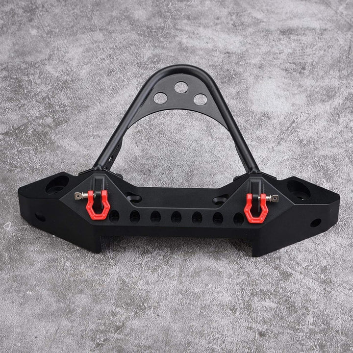 RC Crawler Car Frontstossstange, RC Car Metallstossstange mit 2 LED-Leuchten für TRX-4 Massstab 1:10