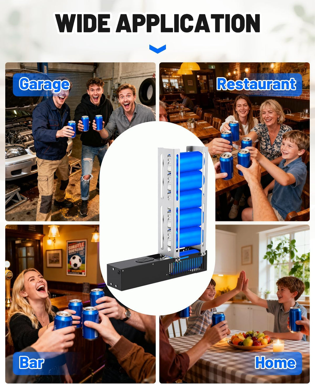 YUCHENGTECH Elektrischer Dosenpresse für 200-500ml Dosen/200-330ml Wasserflaschen aus Kunststoff Wan