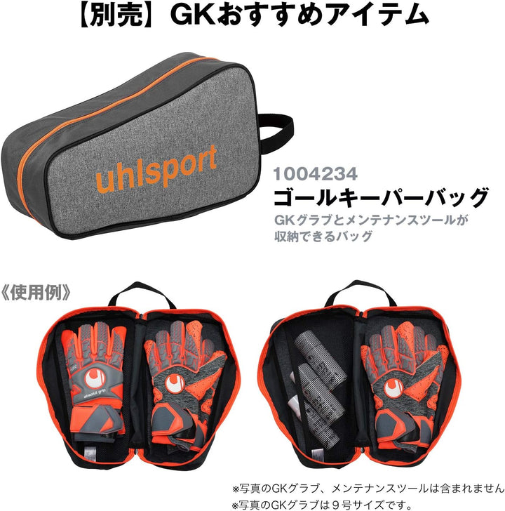 Uhlsport Erwachsene Aerored Supergrip HN Torwarthandschuhe 10 dark grau melange/fluo rot, 10 dark gr