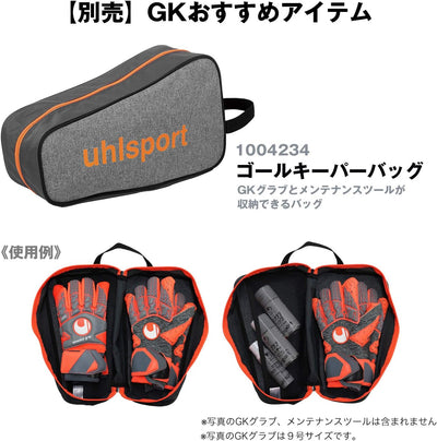 uhlsport Aerored Supergrip Hn Torwarthandschuhe 9 dark grau melange/fluo rot, 9 dark grau melange/fl