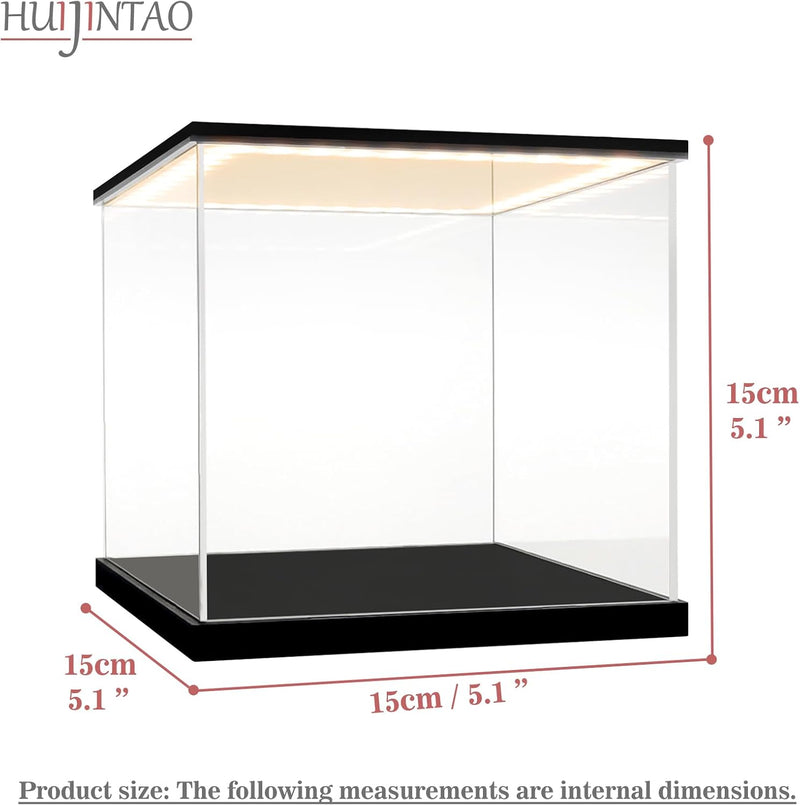 Acryl Vitrine / Schaukasten / Display Case für Modellautos, Figuren | mit LED Beleuchtung (15x15x15