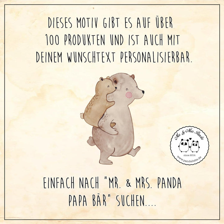 Mr. & Mrs. Panda Plastikbecher Papa Bär - Geschenk, Mehrwegbecher, Trinklernbecher, Vater, Pott, Vat