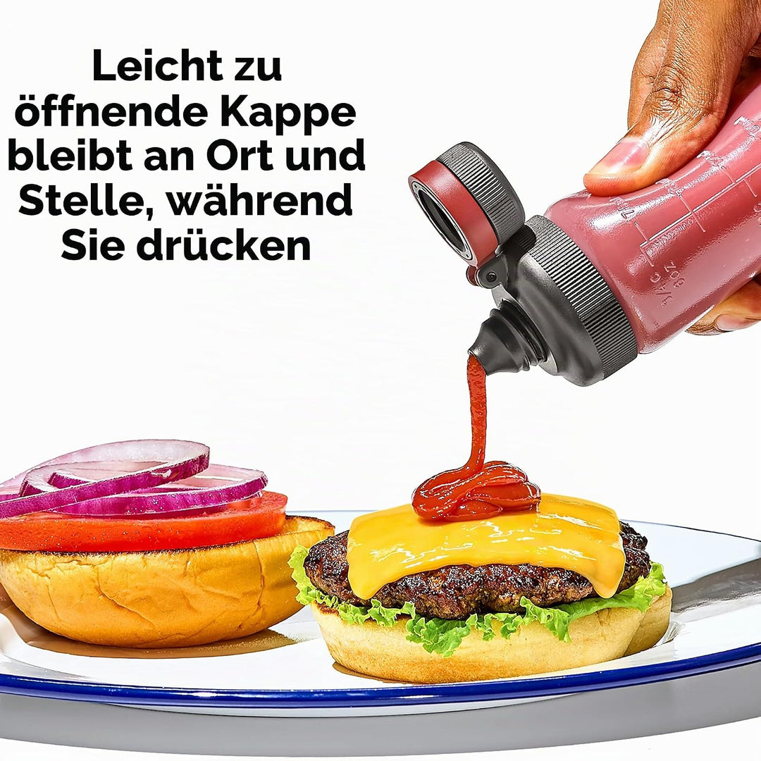 OXO Auslaufsicheres Quetschflaschen-Set, 3, 170 ml, Quetschflaschen-Set