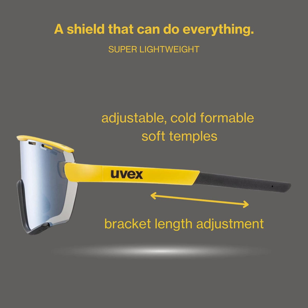 uvex Unisex Sportstyle 236 Set Sportbrille (1er Pack) Einheitsgrösse sunbee-black matt/silver, Einhe