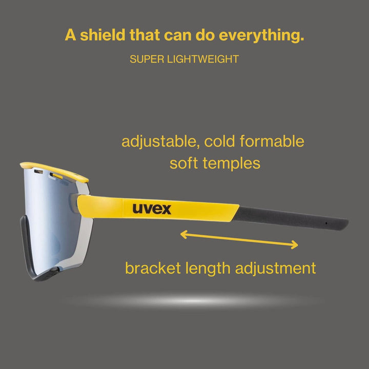 uvex Unisex Sportstyle 236 Set Sportbrille (1er Pack) Einheitsgrösse sunbee-black matt/silver, Einhe